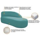 Ver imagem 7 de Kit Divã Luna 185cm Lado Direito e 01 Poltrona Base de Ferro Dourado Suede Azul Turquesa