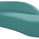 Ver imagem 6 de Kit Divã Luna 185cm Lado Direito e 01 Poltrona Base de Ferro Dourado Suede Azul Turquesa