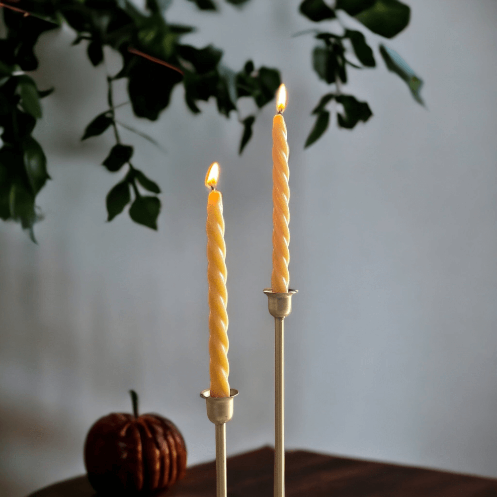 Dupla de Velas de Cera de Abelha Espiral - Casa Toco - 1