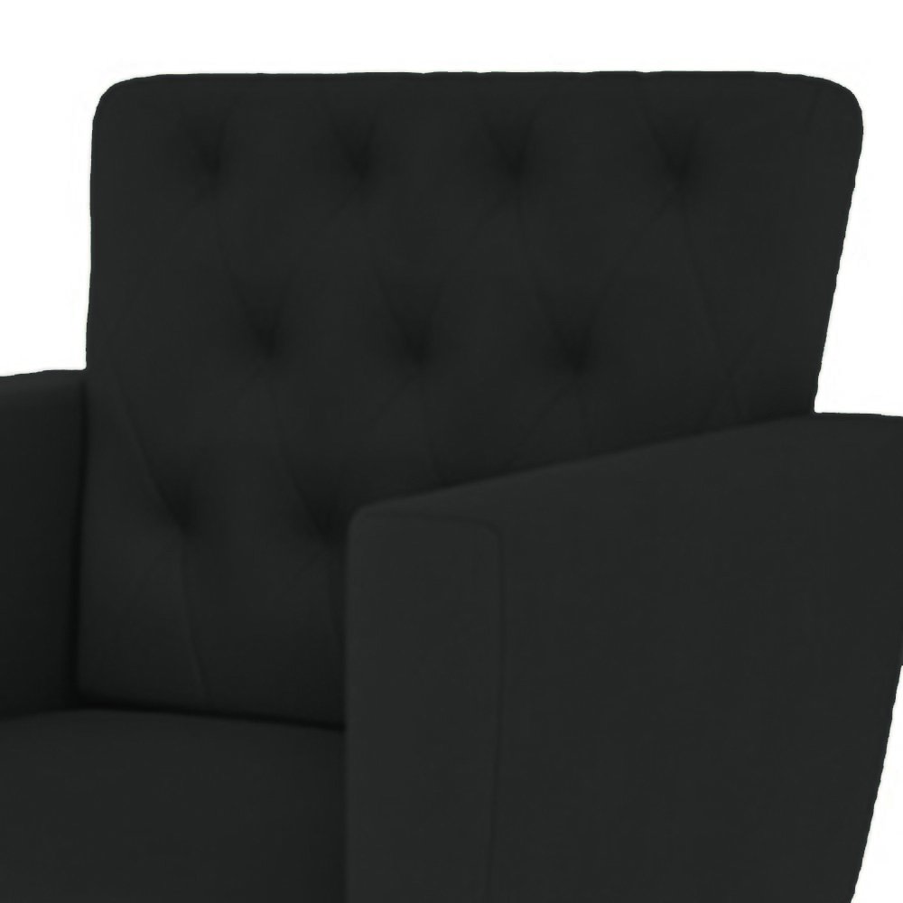 Kit 3 Poltronas Nina com Capitone - Preto - 3