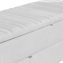 Ver imagem 4 de Calçadeira Recamier Baú Sapateira Solteiro 90cm Ayla Suede Tampo Reto - Estopar Ayla 90cm Suede Bran