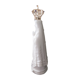 Imagem Nossa Senhora Aparecida Mármore Branco Coroa 22 Cm - 3