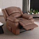 Ver imagem 1 de Poltrona do Papai Reclinável Sala de Cinema Madrid Controle Power Elétrico Pu Marrom Brilho G26