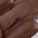 Ver imagem 3 de Poltrona do Papai Reclinável Sala de Cinema Madrid Controle Power Elétrico Pu Marrom Brilho G26