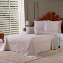 Ver imagem 1 de Cobre Leito Colcha Usual King 5 Peças Tecido Rústico C- Almofada Avelã 60% Algodão - 40% Polié