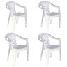 Conjunto 4 Cadeiras de Plástico para Bar Polipropileno ECO Iguape - Tramontina - Branco 92221/010 - 1