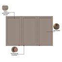 Ver imagem 5 de Armário Aéreo para Cozinha 120cm 3 Portas Unna Cinza/Gris