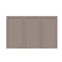 Ver imagem 2 de Armário Aéreo para Cozinha 120cm 3 Portas Unna Cinza/Gris