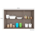 Ver imagem 3 de Armário Aéreo para Cozinha 120cm 3 Portas Unna Cinza/Gris