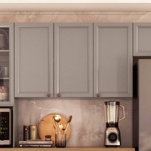 Armário Aéreo para Cozinha 120cm 3 Portas Unna