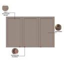 Ver imagem 5 de Armário Aéreo para Cozinha 120cm 3 Portas Unna Cinza/Gris