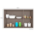 Ver imagem 3 de Armário Aéreo para Cozinha 120cm 3 Portas Unna Cinza/Gris