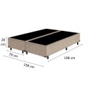 Ver imagem 2 de Base Cama Box Queen Bipartido 1,58 x 1,98 x 0,28 Suede Amassado Lobbox - Bege