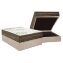 Ver imagem 1 de Cama Box Baú Casal: Colchão Molas Ensacadas Ortobom Gold Pilow Touch+base Clean(138x188)