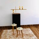 Ver imagem 1 de Pendente Lustre Haven 3 Lampadas para Sala Salao Cozinha e Comercio - Dourado