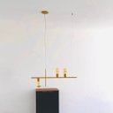 Ver imagem 3 de Pendente Lustre Haven 3 Lampadas para Sala Salao Cozinha e Comercio - Dourado