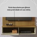 Ver imagem 6 de Painel Bancada Suspensa 1 Porta Tvs até 55 Polegadas Íris - Cumaru/opala