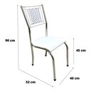 Ver imagem 6 de Kit 6 Cadeira Jantar Moderna Cromada Aço Junco Cozinha Sala