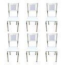 Ver imagem 2 de Kit 6 Cadeira Jantar Moderna Cromada Aço Junco Cozinha Sala