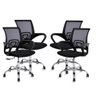 Kit 4 cadeiras de escritório preta Diretor Jadel Healer - 1