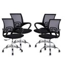 Ver imagem 1 de Kit 4 cadeiras de escritório preta Diretor Jadel Healer