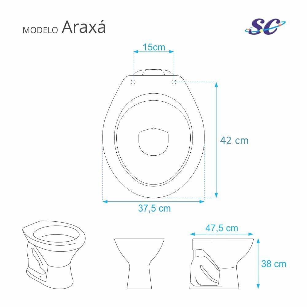 Assento Sanitário Araxa Verde para Vaso Santa Clara - 4