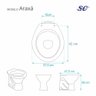 Assento Sanitário Araxa Verde para Vaso Santa Clara - 4
