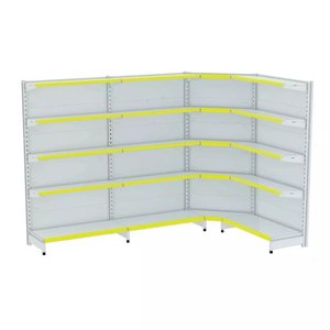 Gondola Parede 202 Fit Ate 3 Metros 1 Canto Branco 20b Pe Amarelo