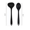Duas Peças de Concha e Colher em Silicone Preto Unyhome - 1