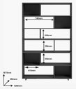 Ver imagem 4 de Estante para Livros 5 Prateleiras Preto Be 47 - Brv