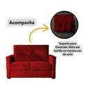 Ver imagem 3 de Sofá Pequeno 2 Lugares 1,35 Porta Controle no Braço Alice Marsala