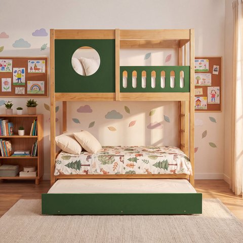 Treliche Infantil Climb Casatema MadeiraOriginals Verde/Mmdeira Natural