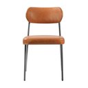 Ver imagem 5 de Kit 3 Cadeiras para Sala de Jantar Couro Sintético Design Aço Carbono Lavinia