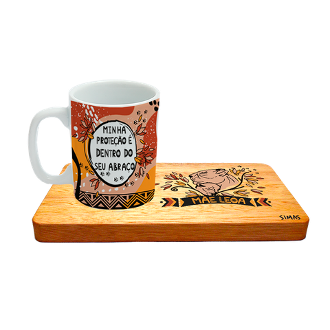 Kit Caneca Pequena + Bandeja Pequena - Mae Leoa