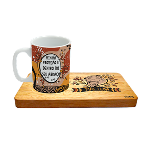 KIT CANECA PEQUENA + BANDEJA PEQUENA - MAE LEOA