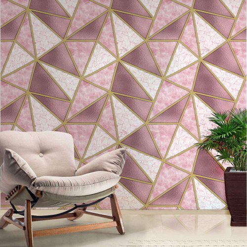 Papel de Parede Xadrez - Mod 019 Rosa-60x300cm