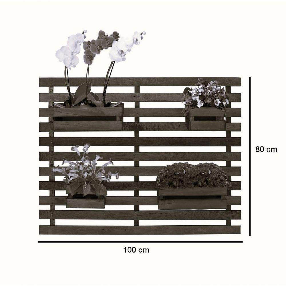 Kit 2 Floreiras Jardim Vertical 100 X 80 Cm Madeira Maciça - 3