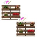 Ver imagem 1 de Kit 2 Floreiras Jardim Vertical 100 X 80 Cm Madeira Maciça