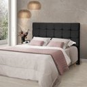 Ver imagem 1 de Cabeceira Cama Casal Estofada 1,40 - Maia Veludo Preto