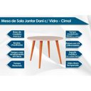 Ver imagem 3 de Conjunto: Mesa Sala Jantar Dani Tampo Madeirado C/ Vidro 109cm e 4 Cadeiras Fernanda Madeirado/off