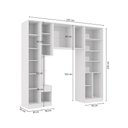 Ver imagem 7 de Quarto Modulado Kappesberg Adapt Branco/Nogueira 4 Peças 247cm