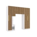 Ver imagem 3 de Quarto Modulado Kappesberg Adapt Branco/Nogueira 4 Peças 247cm