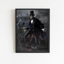 Ver imagem 2 de Quadro Umbanda Exú Caveira 33x24cm - com Vidro:madeira Preta