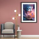 Ver imagem 1 de Quadro Buda Flor de Lotus - 60x48cm:madeira Preta