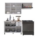 Ver imagem 2 de Cozinha Compacta Bariloche 8 Portas 2 Gavetas com Vidro 100% MDF 6225 Branco - Indékes