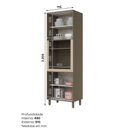 Ver imagem 7 de Paneleiro Torre Quente 1 Forno Lora 4 Portas MDF 71,5cm Duna Cristal Casa 812