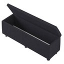 Ver imagem 4 de Baú Sapateira Estofada Casal 140 Cm Terra Veludo Skybox Cor Preto