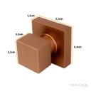 Ver imagem 2 de Acabamento Quadrado Metal Red Gold Slim Registro de 1/2 a 1