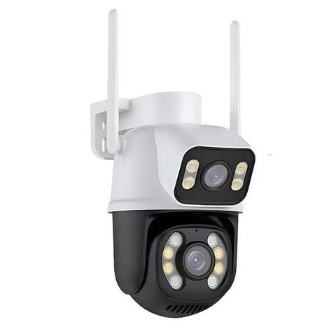 Câmera de Segurança Wi-fi Ip Resistente À Água 2 em 1 Visão Noturna e Detecção de Movimento