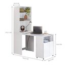 Ver imagem 4 de Mesa com Estante Escritório Veneza Branco